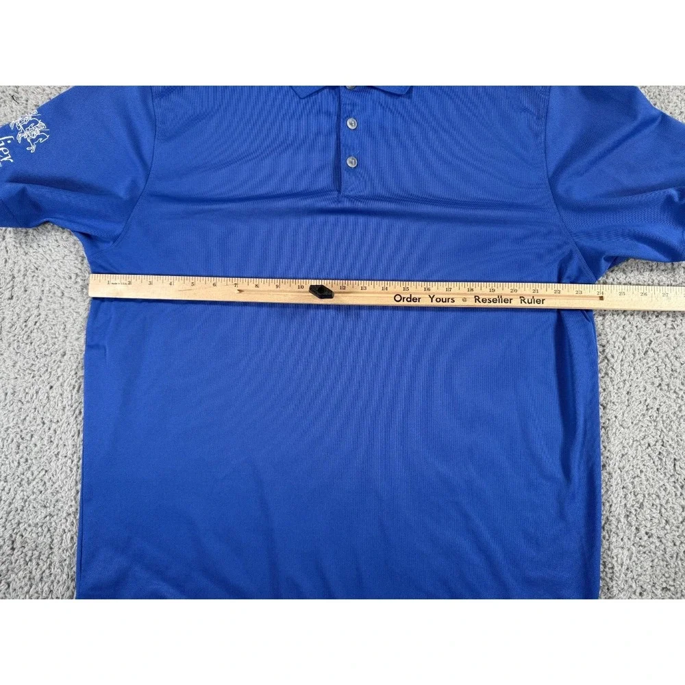 Nike Golf Polo Shirt Mens XL Blue Tour Performance Short Sleeve Active Dri Fit - Picture 6 of 10